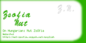 zsofia mut business card